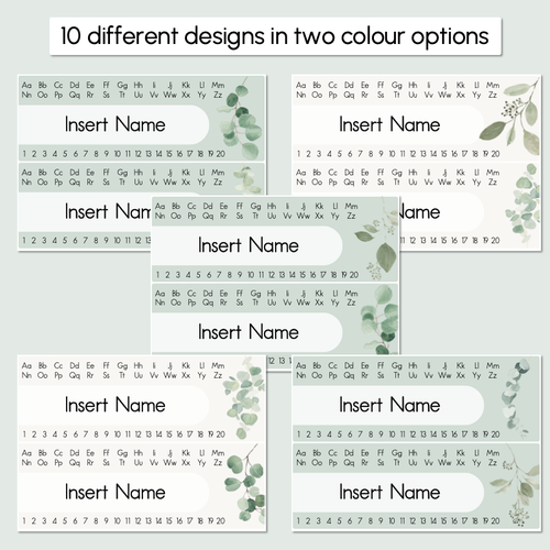 Resource preview 2 for Student Desk Plates - The Eucalyptus Edit - Eucalyptus Classroom Decor