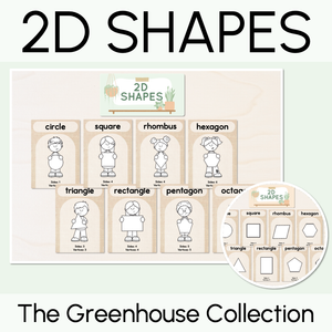 2D Shape Posters - The Greenhouse Collection - Natural Classroom Decor