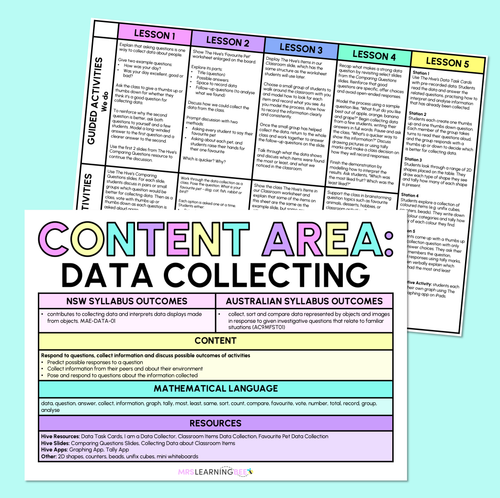 Resource preview 7 for Data Collecting - Kindergarten/Foundation Unit of Work