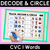 10 for Trace, Decode & Circle - CVC CVCC CCVC Decodable Word Mats Bundle