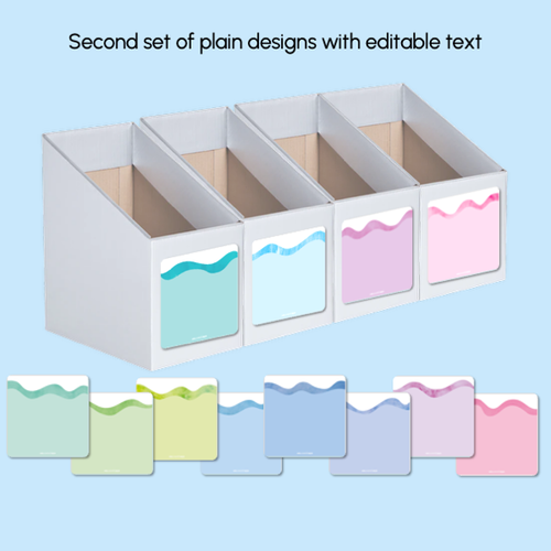 Resource preview 3 for Editable Book Box Labels - Sea of Wonder Collection - Calming Classroom Decor