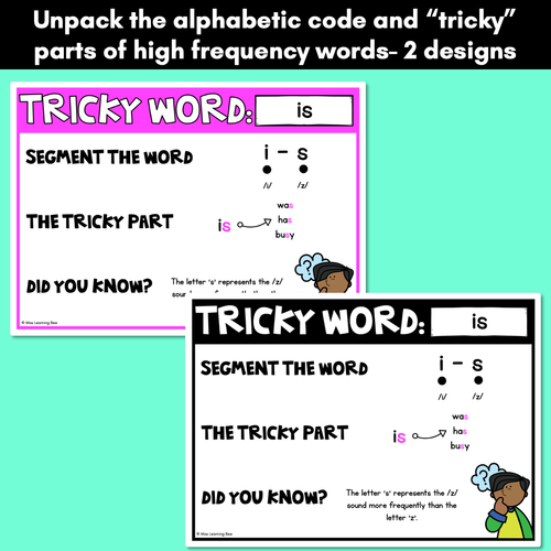 Resource preview 2 for High Frequency Heart Word Posters SET 1 - WORDS WITH TRICKY SPELLINGS