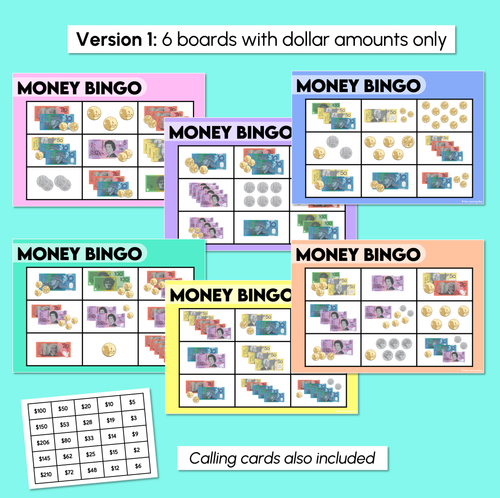 Resource preview 2 for Money Bingo – Australian Money