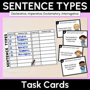 Sentence Types Task Cards