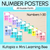 1 for Number Posters 1-30 with ten frames, base ten blocks, tallies & fingers - The Kutopia Collection