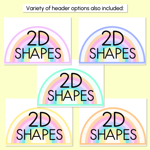 Resource preview 5 for 2D Shape Posters - The Kasey Rainbow Collection