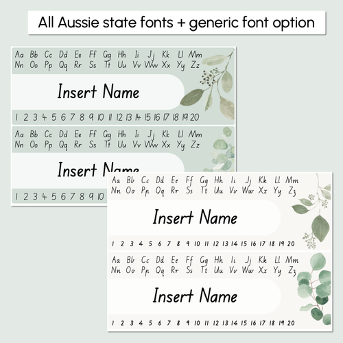 Resource preview 3 for Student Desk Plates - The Eucalyptus Edit - Eucalyptus Classroom Decor