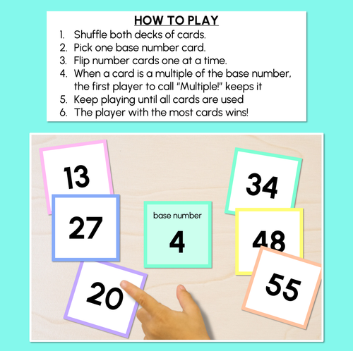 Resource preview 2 for Multiples Match - Multiplication Card Game