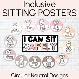 Inclusive Sitting Posters & Display - Circular Neutral Design