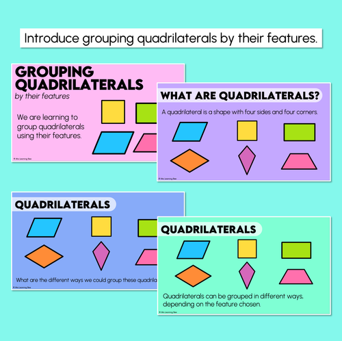 Resource preview 2 for Grouping Quadrilaterals By Features - Digital Slides