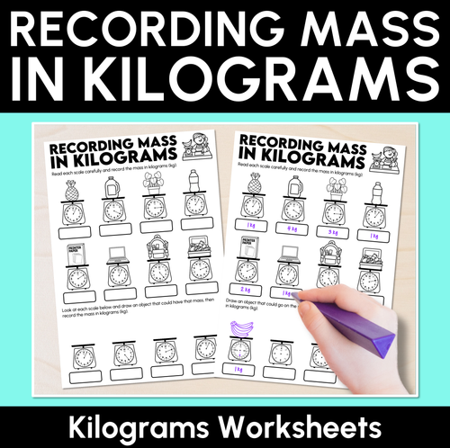 Resource preview 1 for Recording Mass in Kilograms Worksheets