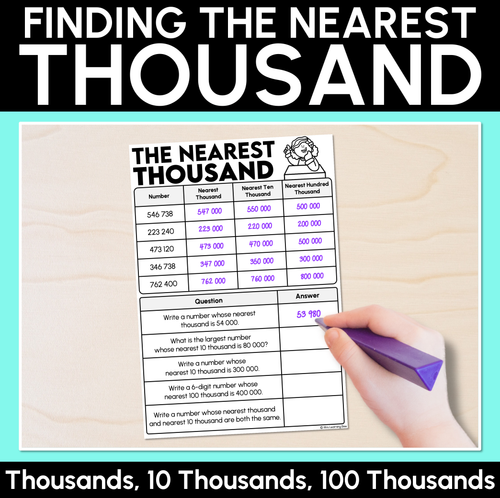 Resource preview 9 for Place Value: Ordering & Naming Numbers in the Thousands - Grade 3 & 4 Unit of Work