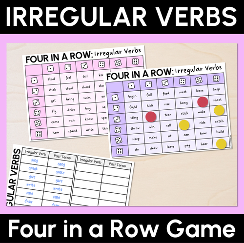 Resource preview 1 for Irregular Verbs - Four in a Row Game