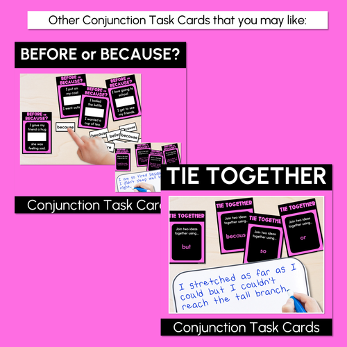 Resource preview 4 for BUT or SO - Conjunction Task Cards - VCOP aligned