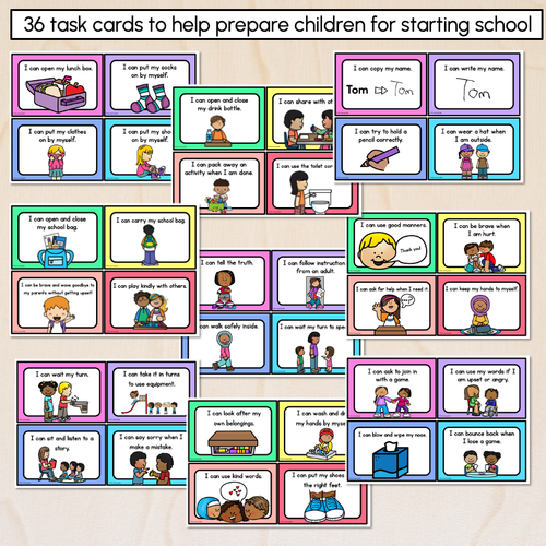 Resource preview 2 for Transition to School Task Cards - EDITABLE