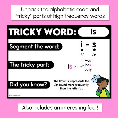 Resource preview 2 for High Frequency Heart Word Posters SET 1 - WORDS WITH TRICKY SPELLINGS