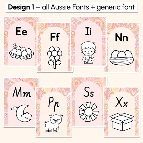 Resource preview 2 for ALPHABET POSTERS - The Jagun Collection
