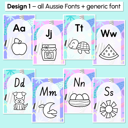 Resource preview 2 for ALPHABET POSTERS - The Wonderland Collection