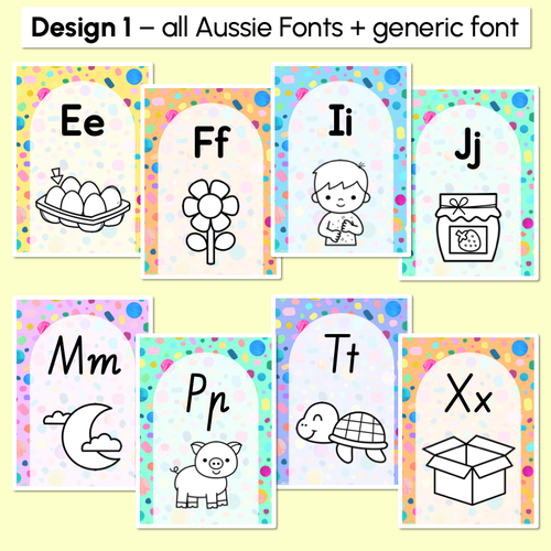 Resource preview 2 for ALPHABET POSTERS - The Kasey Rainbow Collection