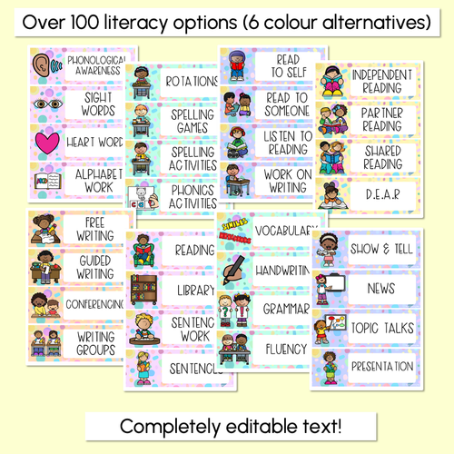 Resource preview 2 for Editable Visual Timetable - The Kasey Rainbow Collection