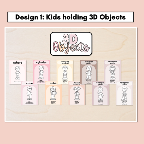 Resource preview 2 for 3D Object Posters - Neutral Classroom Decor