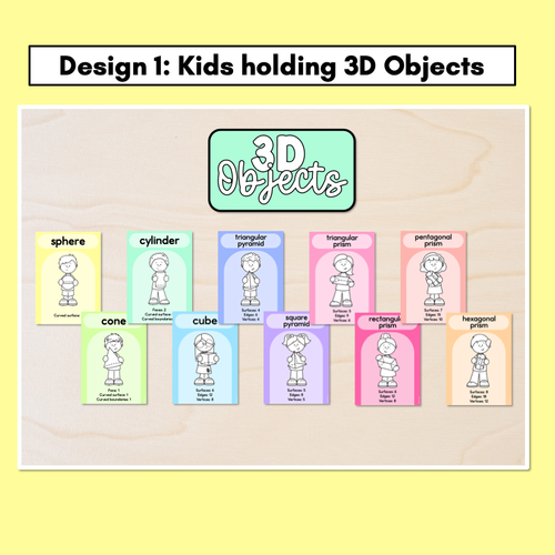 Resource preview 2 for 3D Object Posters - Rainbow Classroom Decor