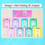 2 for 2D Shape Posters - Watercolour Rainbow - The Kutopia Collection 