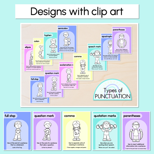 Resource preview 2 for PUNCTUATION POSTERS - The Wonderland Collection
