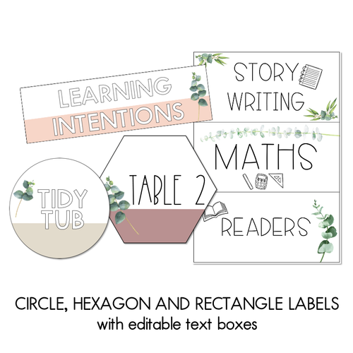 Resource preview 2 for Editable Labels - Boho Flora