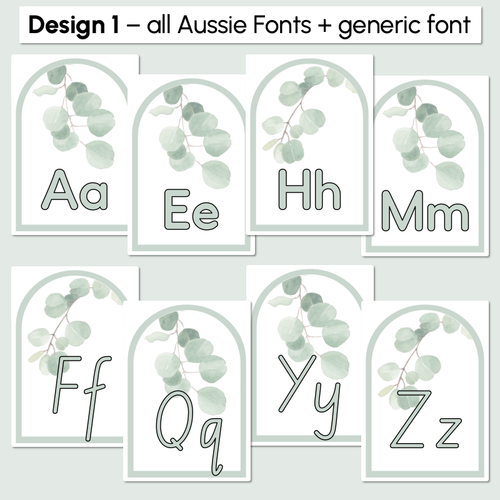 Resource preview 2 for Alphabet Posters - The Eucalyptus Edit - Eucalyptus Classroom Decor