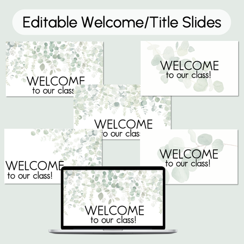 Resource preview 2 for Editable Teaching Slides - The Eucalyptus Edit - Eucalyptus Classroom Decor