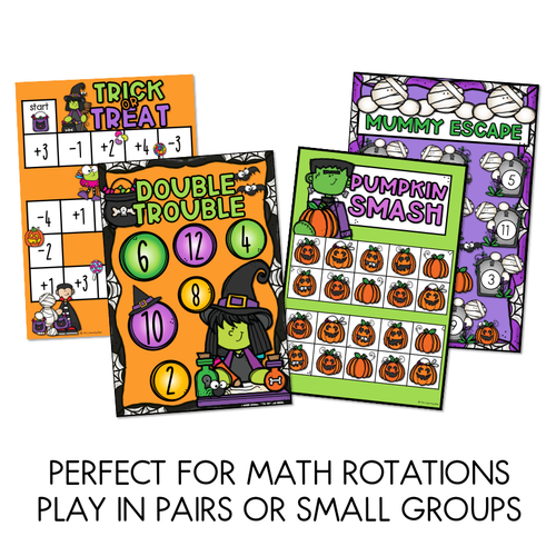 Resource preview 2 for Halloween Math Games for Kindergarten - Addition, Subtraction & Soubles