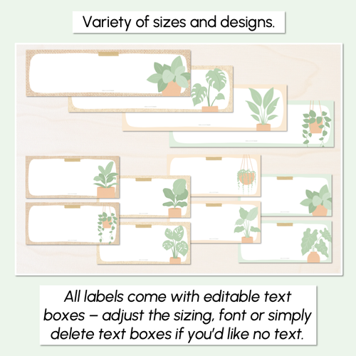 Resource preview 2 for Editable Labels - The Greenhouse Collection - Natural Classroom Decor