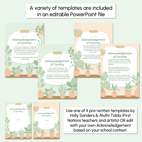 Resource preview 2 for Acknowledgement of Country Posters - The Greenhouse Collection - Natural Classroom Decor
