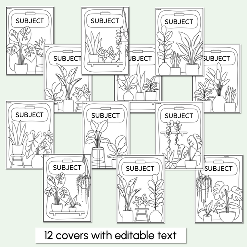 Resource preview 2 for Editable Book Covers - The Greenhouse Collection - Natural Classroom Decor