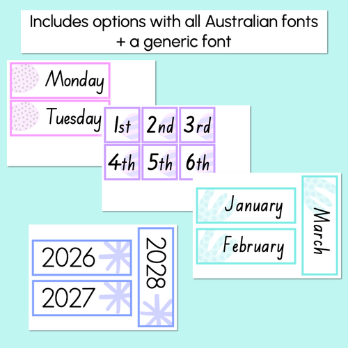 Resource preview 2 for Classroom Flip Calendar - The Wonderland Collection