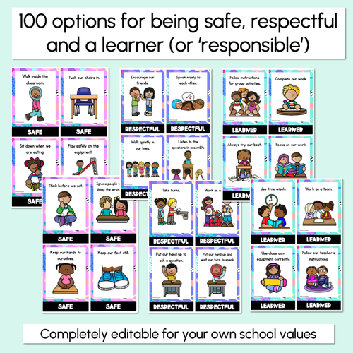 Resource preview 2 for Positive Behaviour for Learning Posters- The Wonderland Collection
