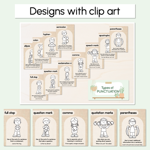 Resource preview 2 for Punctuation Posters - The Greenhouse Collection - Natural Classroom Decor