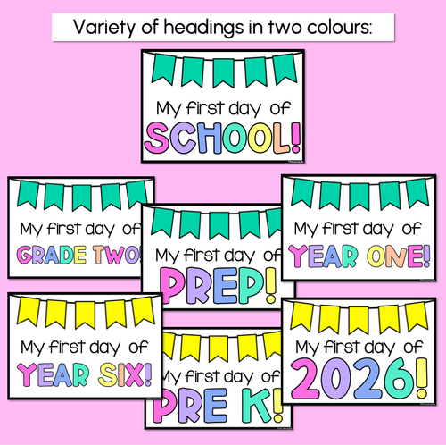 Resource preview 2 for First Day of School Signs - Editable Back to School Templates