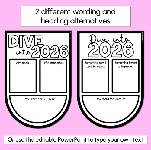Resource preview 2 for Dive into 2026 - Editable Back to School Display Templates