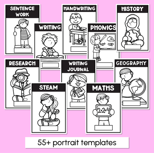 Resource preview 2 for Editable Book Covers - PORTRAIT - Back to School Classroom Organisation