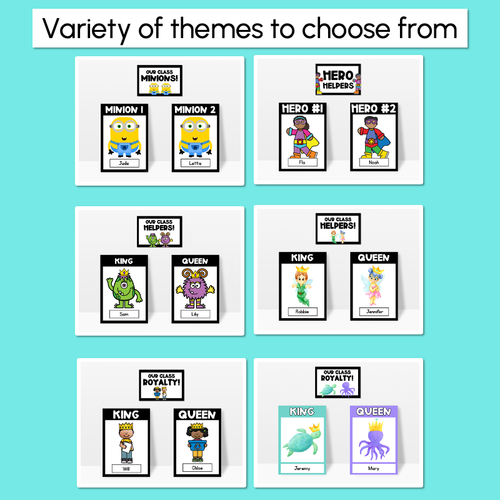 Resource preview 2 for Simple Classroom Helper System - Classroom Helpers Ideas - Multiple Themes