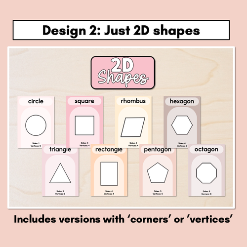 Resource preview 3 for 2D Shape Posters - Neutral Classroom Decor