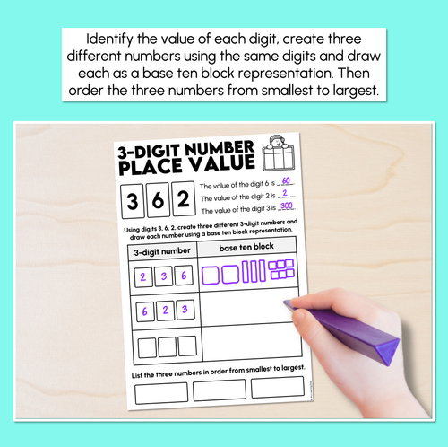 Resource preview 2 for 3 & 4-Digit Place Value Worksheets