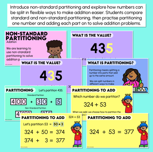 Resource preview 2 for Addition Partitioning - Non-standard Partition - Teaching Slides