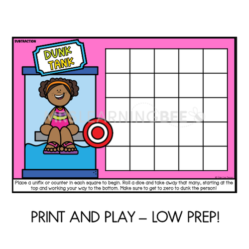 Resource preview 2 for Math Games for Addition, Multiplication, Subtraction & Place Value - Carnival Themed