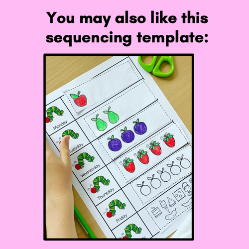 Resource preview 2 for The Very Hungry Caterpillar Sentence Writing Templates