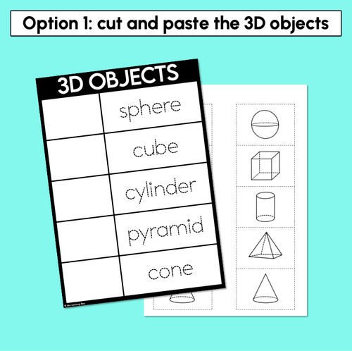 Resource preview 2 for Properties of 3D Objects - Level 1