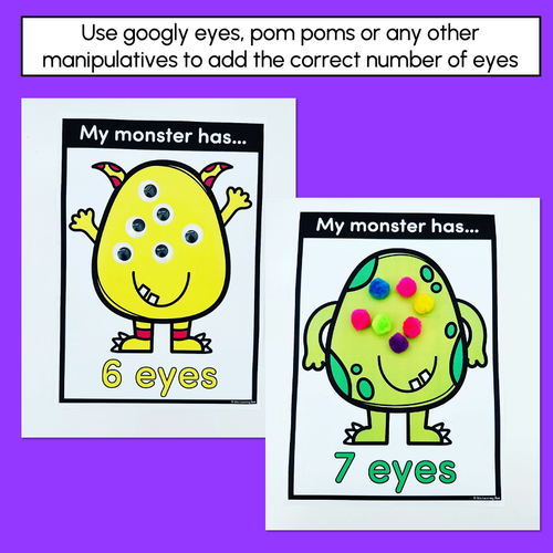Resource preview 2 for Monster Eyes Counting Activity - Numbers 1 to 20