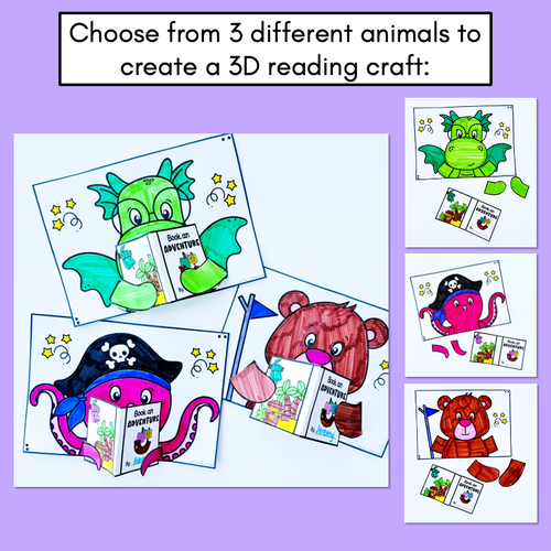 Resource preview 2 for BOOK WEEK 2025 - Book An Adventure 3D Crafts